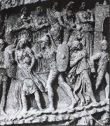 unknow artist Caught Women and Children, relief at the Pillar of Marcus Aurelius. Rome painting